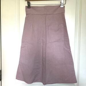 Never A Wallflower Patch Pocket A Line Midi Skirt